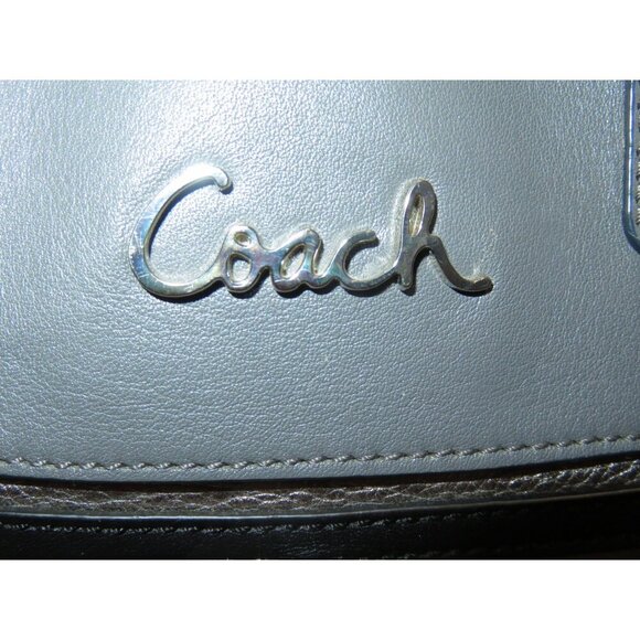 COACH 2012 Ashley Spectator Leather Carryall satchel Gray Colorblock 10 X 15 - Picture 13 of 13